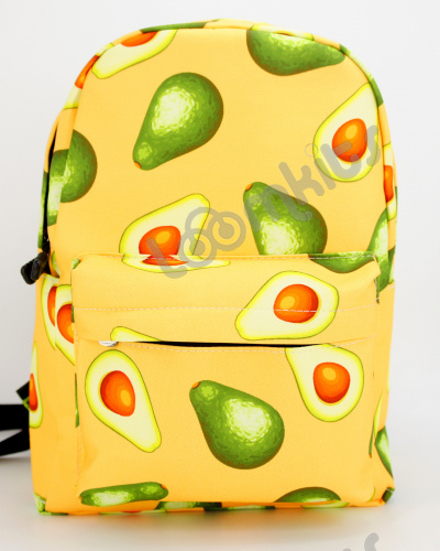 Рюкзак для девочки школьный Авокадо, размер M, желтый фото 2