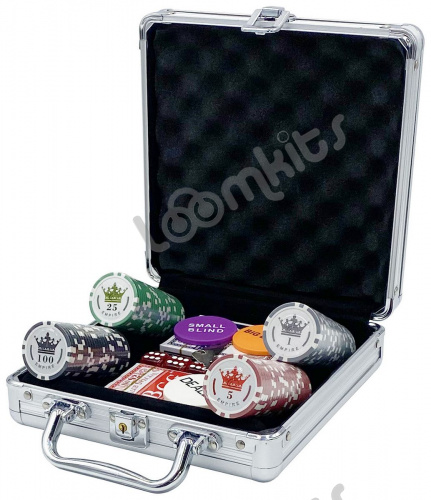 Покерный набор Empire, 100 фишек 11.5 г с номиналом в чемодане фото 2
