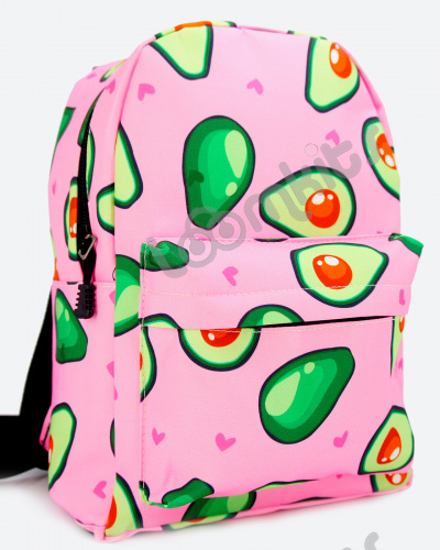 Рюкзак для девочки школьный Авокадо, размер M, розовый