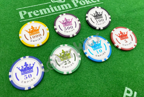Покерный набор Empire, 100 фишек 11.5 г с номиналом в чемодане фото 9