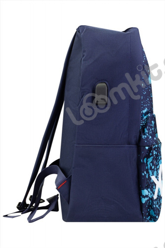 Рюкзак Tik Tok Splash (Тик Ток Всплеск) синий, боковые карманы для воды, 40 см с USB выходом фото 3