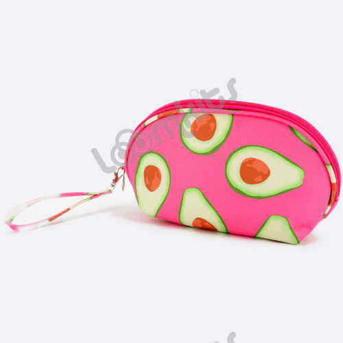 Пенал косметичка для девочки Авокадо, односекционный объемный на молнии, 397 розовый фото 4