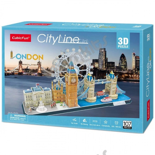 3D пазл CubicFun Лондон CityLine, 107 деталей фото 6