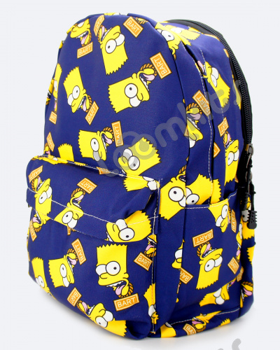 Рюкзак школьный для подростков "Барт Симпсон", размер L, синий фото 3
