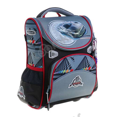 Школьный рюкзак Across ACR19-291 Гоночная машина (серый) фото 4