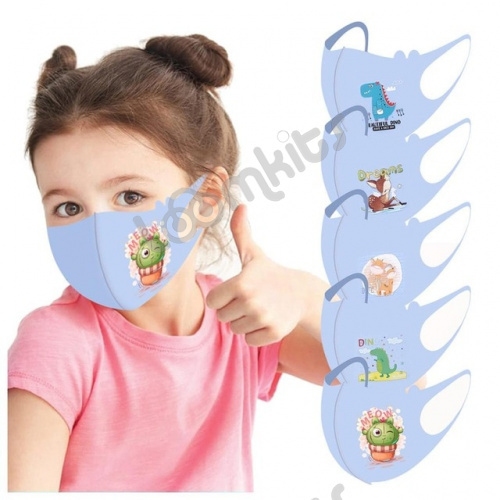 Детская защитная маска - Тучки - самолетики фото 2