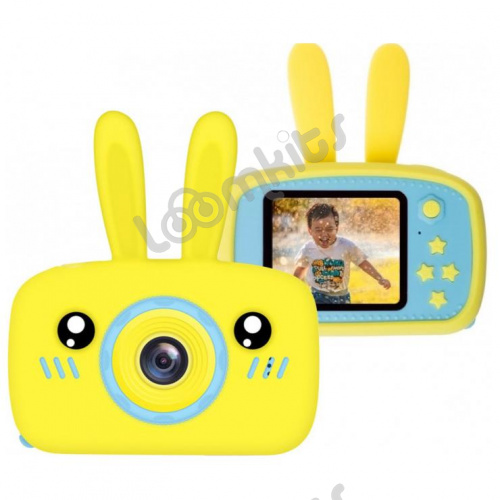 Детский цифровой фотоаппарат Зайка (желтый)