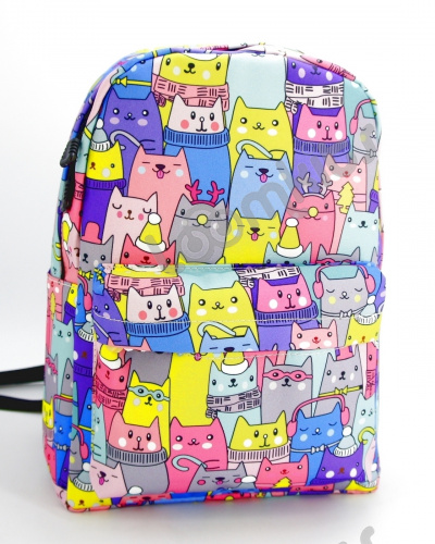 Рюкзак для девочки школьный "Зимние котики", размер M фото 3