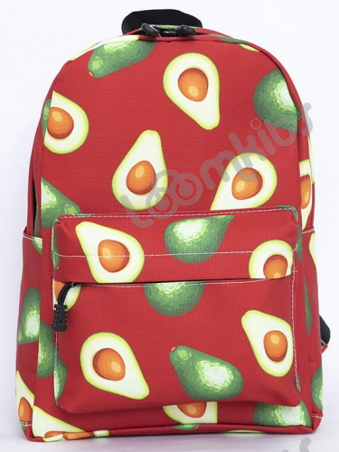 Рюкзак для девочки школьный Авокадо, размер M, красный фото 4