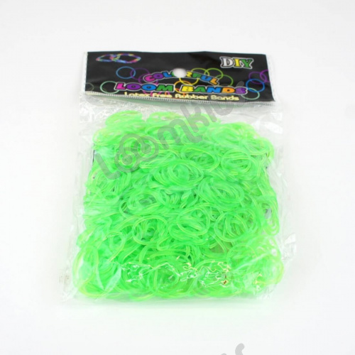 Резинки для плетения Прозрачные Зеленые 600 шт