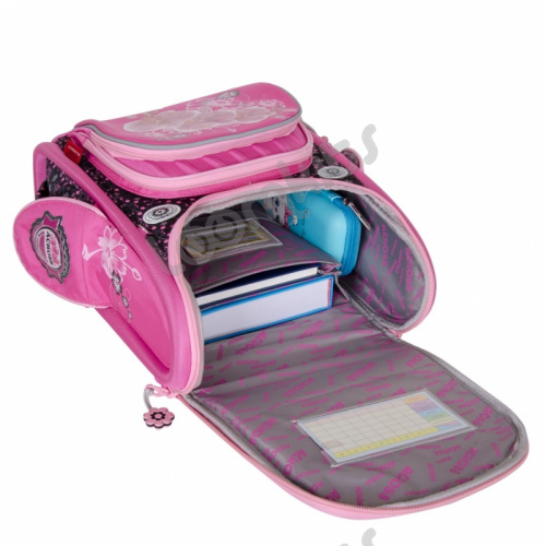 Школьный рюкзак Across ACR19-195 Цветы (розовый) фото 8