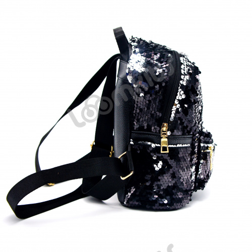 Рюкзак с пайетками "H&H" черный фото 5