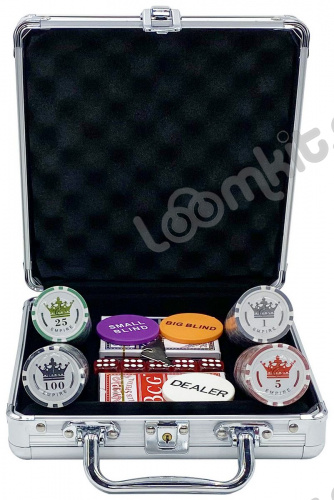 Покерный набор Empire, 100 фишек 11.5 г с номиналом в чемодане фото 4