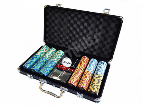 Покерный набор Monte Carlo, 300 фишек (14,5 г) в чемодане фото 3