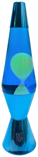 Лава-лампа 36 см Хром Ромб, Синий/Белый фото 5