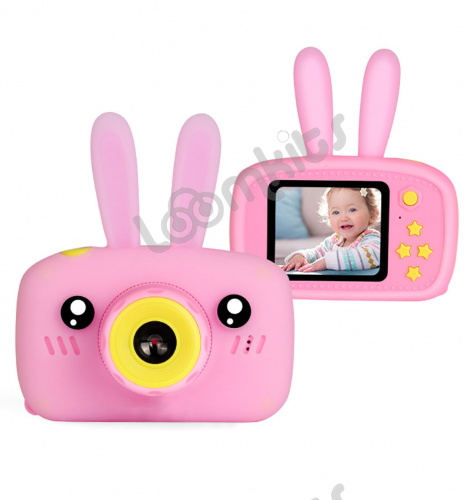 Детский цифровой фотоаппарат Зайка (розовый)