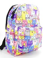 Рюкзак для девочки школьный "Зимние котики", размер L
