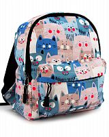 Рюкзак детский для девочки "Кошки улыбаки, голубые", размер S
