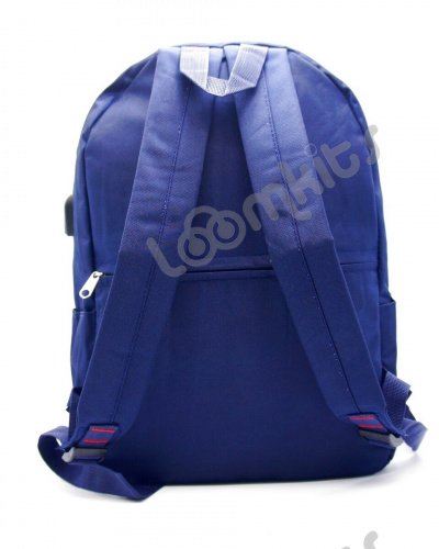 Рюкзак Tik Tok Wings (Тик Ток Крылья) синий, боковые карманы для воды, 40 см с USB выходом фото 5