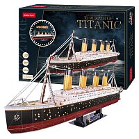 3D пазл CubicFun Титаник с LED-подсветкой, 266 деталей