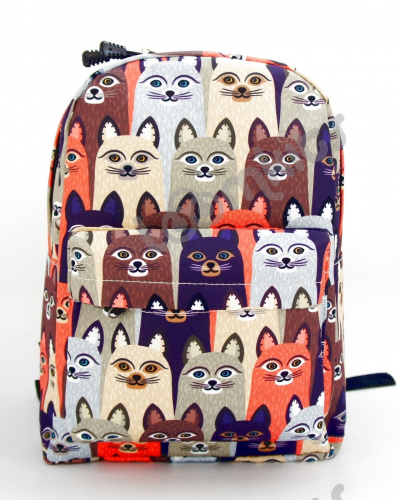 Рюкзак для девочки школьный "Осенние котики", размер M фото 2