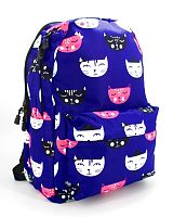 Рюкзак для девочки школьный "Фиолетовые котики", размер L, фиолетовый