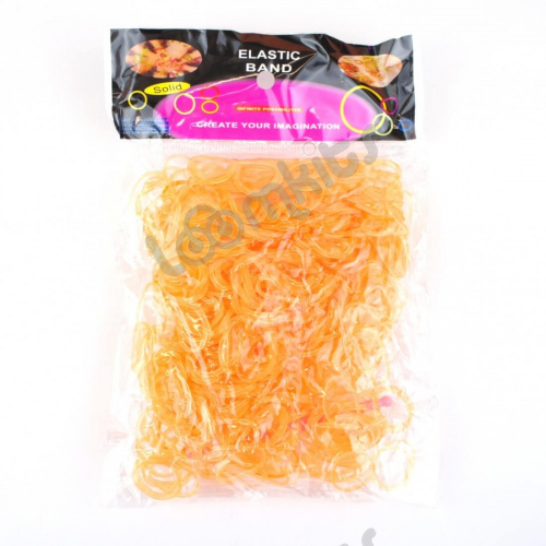Резинки для плетения Прозрачные Светло-оранжевые 600 шт