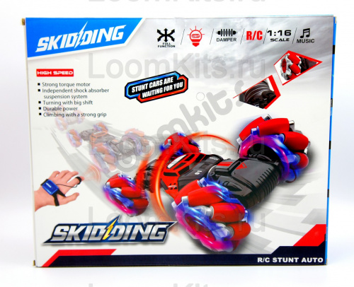 Машинка перевертыш управляемая жестами Skidding Hyper RC Stunt Cars Красная фото 6