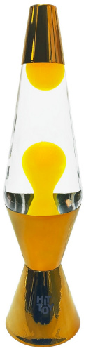 Лава-лампа 36 см Золотистый ромб, Прозрачный/Желтый фото 3