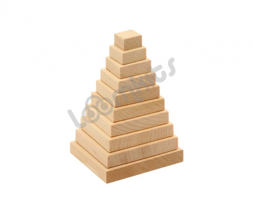 Деревянная развивающая игра Пелси пирамидка «Квадрат»