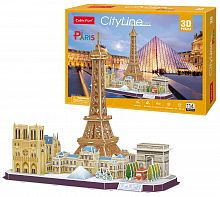 3D пазл CubicFun CityLine Париж, 114 деталей