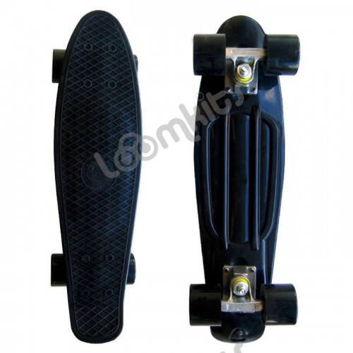 Скейт Cruiser Board, PRO ABEC 9, черный с черными колесами 2658