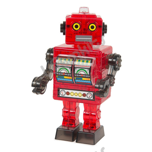 3D Головоломка Crystal Puzzle Робот красный фото 4