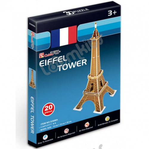 3D пазл Cubic Fun Мини серия Эйфелева башня (Франция) фото 3