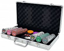 Покерный набор "Premium Poker" CASH, 300 фишек 14 г с номиналом в чемодане