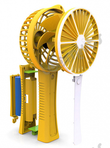 Ручной вентилятор Цитрус с портативной зарядкой, оранжевый фото 3