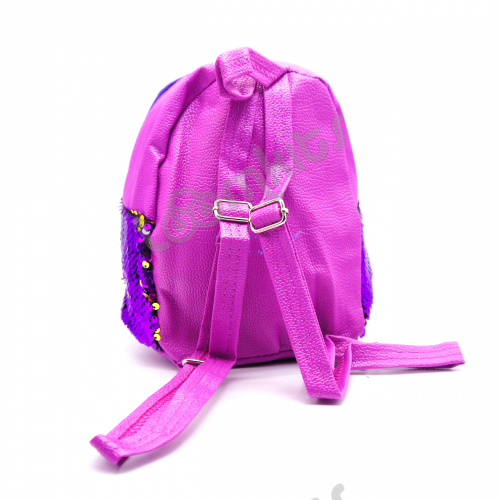 Рюкзачок для девочек с пайетками фиолетовый фото 7