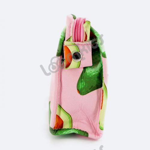 Пенал косметичка для девочки Авокадо, односекционный объемный на молнии, 398 светло-розовый фото 5