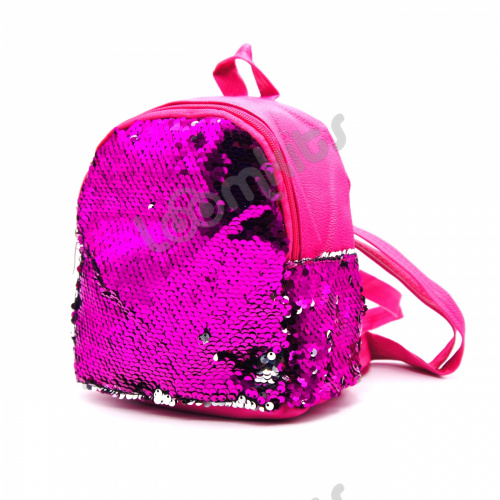 Рюкзачок для девочек с пайетками розовый