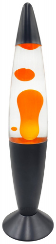 Лава-лампа, 35 см Black, Прозрачная/Оранжевая фото 2