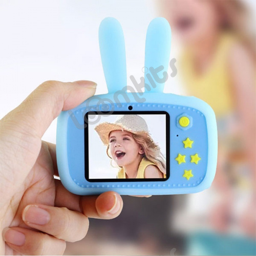Детский цифровой фотоаппарат Зайка (голубой) фото 4