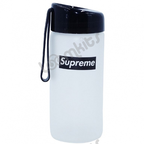 Стеклянная бутылка Supreme-2 черная, 400 мл фото 2