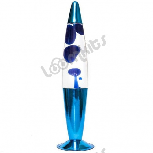 Лава-лампа, 41 см Color, Прозрачная/Синяя фото 2