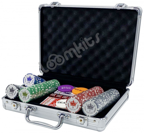 Покерный набор Empire, 200 фишек 11.5 г с номиналом в чемодане фото 2