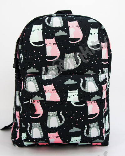 Рюкзак для девочки школьный "Ночные котики", размер M фото 2