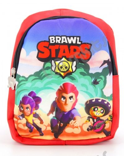 Рюкзак дошкольный Brawl Stars (Бравл Старс), подростковый для мальчика и девочки, красный, размер S фото 2