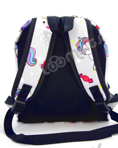 Рюкзак для девочки дошкольный "Единорожки", размер S, серый фото 5