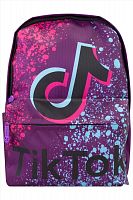 Рюкзак для девочки школьный Tik Tok Wings (Тик Ток Крылья) фиолетовый, боковые карманы для воды, 40 см с USB выходом