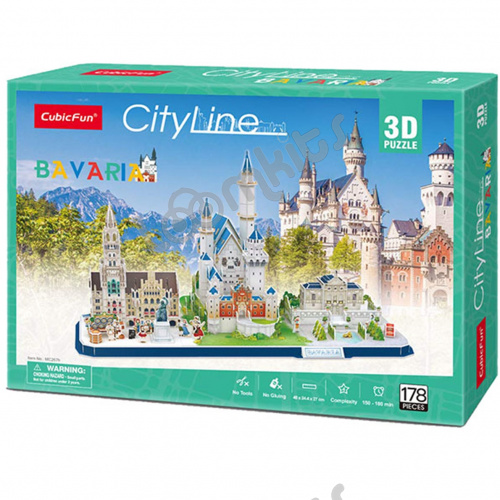 3D пазл CubicFun Бавария CityLine, 178 деталей фото 4