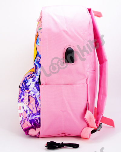Рюкзак для девочки школьный Likee (Лайки) USB, 20300, розовый фото 3